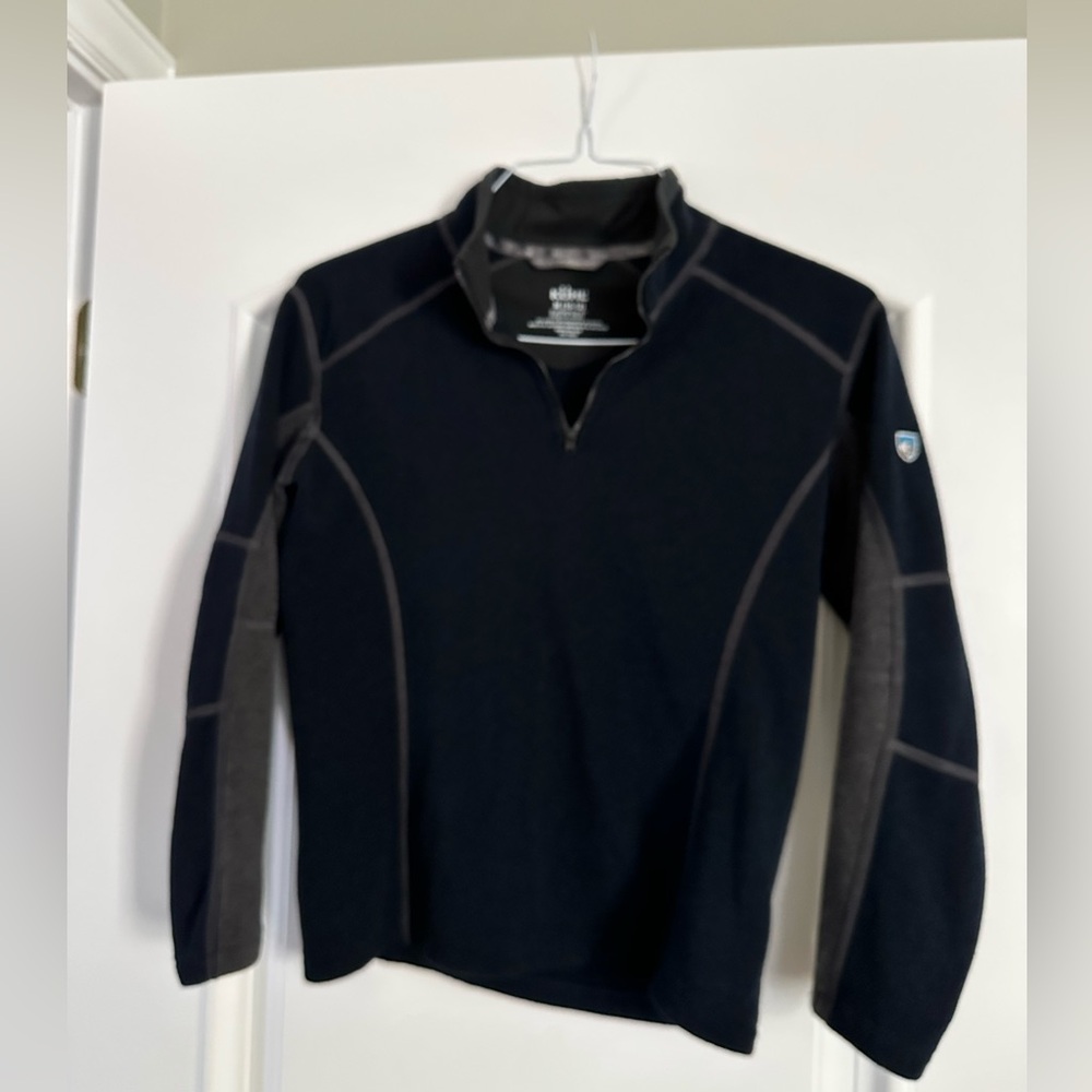 Kuhl kids navy and gray quarter zip up size 10/12